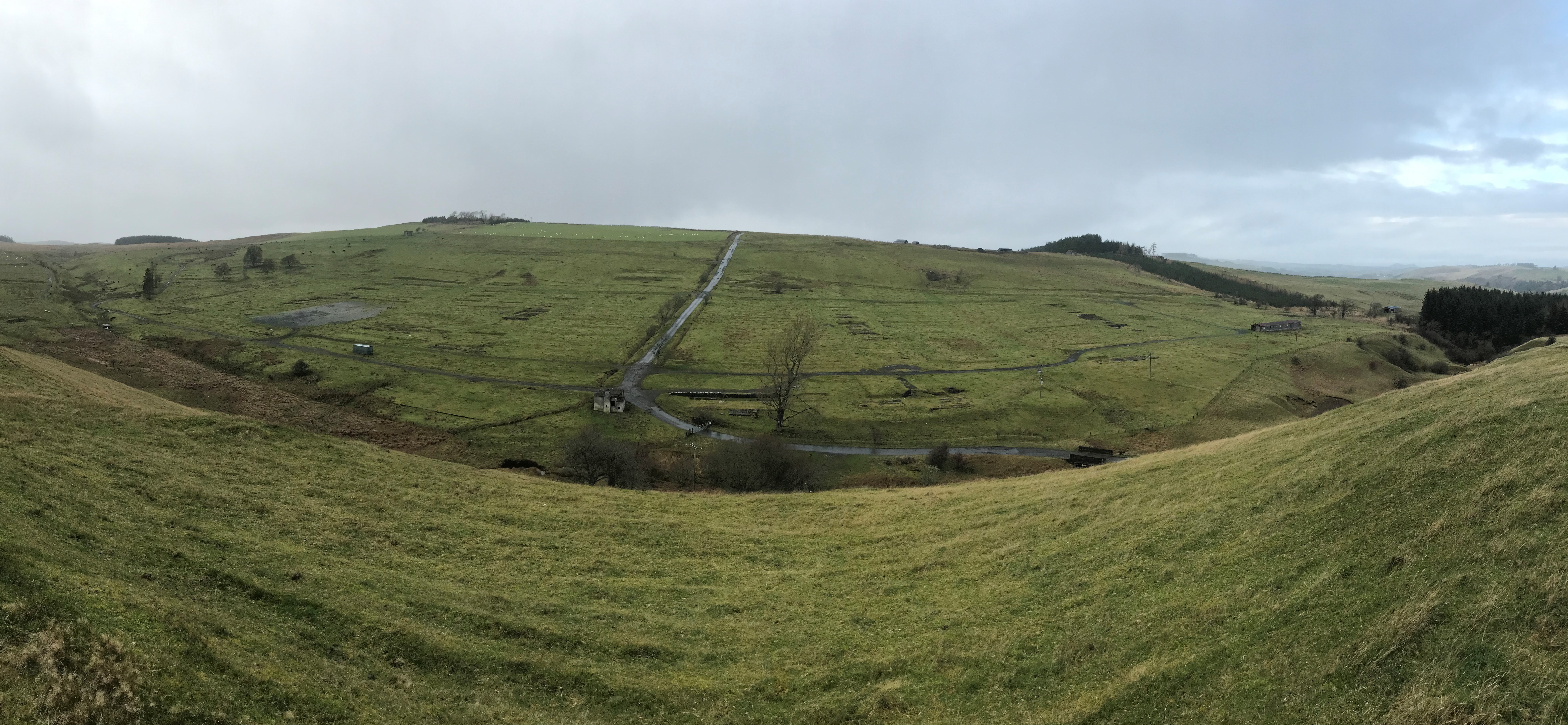 Stobs Camp, panoramic image of the prisoner of war camp area