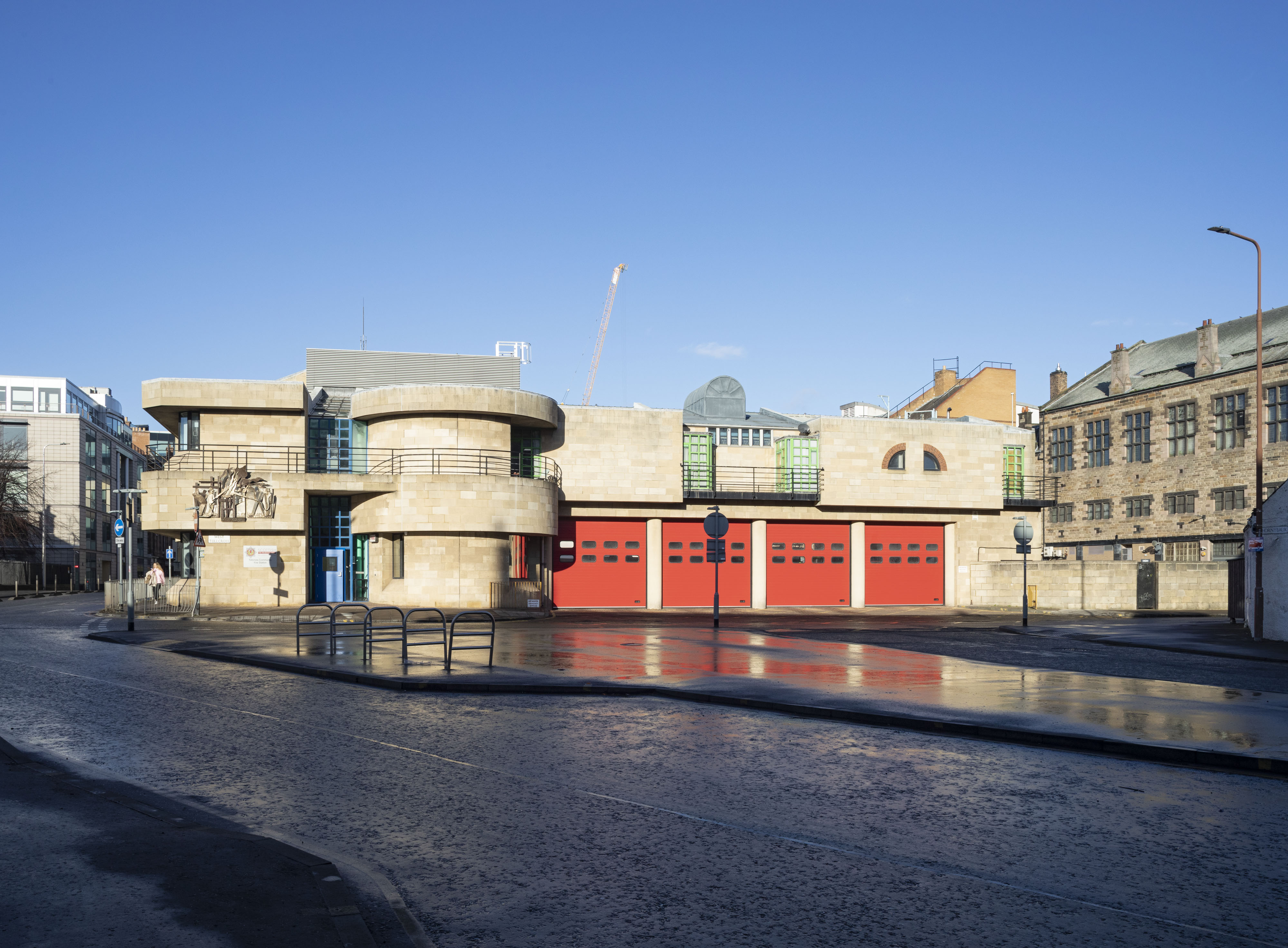 Main (south) elevation of Tollcross Fire Station